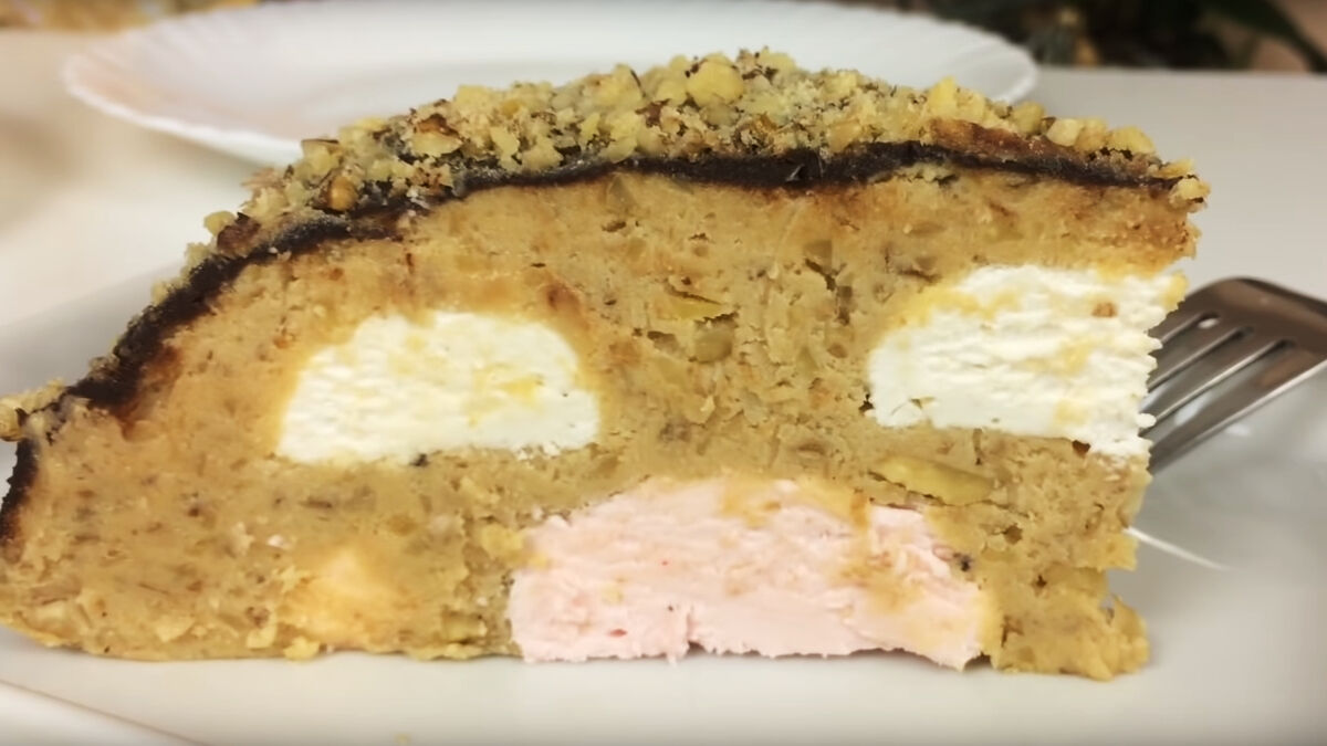 Зефирный торт без выпечки с печеньем – пошаговый рецепт с фото