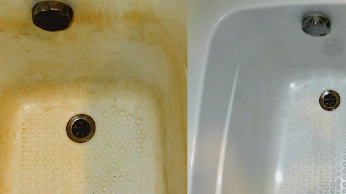 Чем очистить чугунную ванну. Отмыть желтизну с акрилового вкладыша. Чем оттереть ванну от желтизны в домашних условиях. Почему акриловая ванна желтеет. Как очистить с боков ванны пожелтевшую Ржавину.